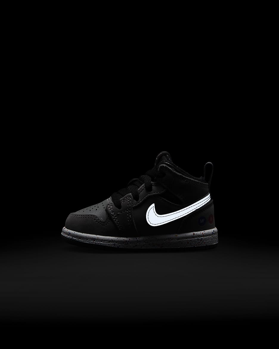 Air jordan 1 mid black reflective clearance